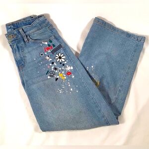 Art Class Wide Legged Paint Splatter Jeans
